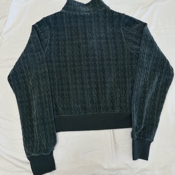 OFFLINE By Aerie Cable Lounge Full Zip Mystical Green Sz XS - Picture 3 of 5
